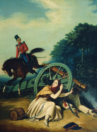 Scène uit de Frans-Russische oorlog van 1812, 1830s door Charles de Hampeln