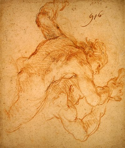 Studie van engelen door Charles de la Fosse