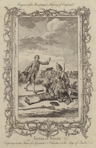 De dood van generaal Wolfe bij het Beleg van Quebec door Charles the Elder Grignion