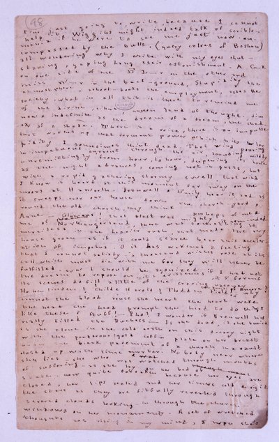 Pagina uit het Roe Head Journal, 11 augustus 1886 door Charlotte Bronte