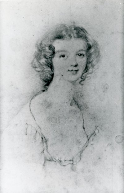 Portret van Ellen Nussey door Charlotte Bronte