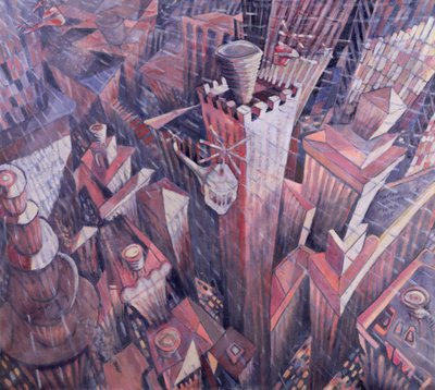 Hagelstorm in Downtown Manhattan door Charlotte Johnson Wahl