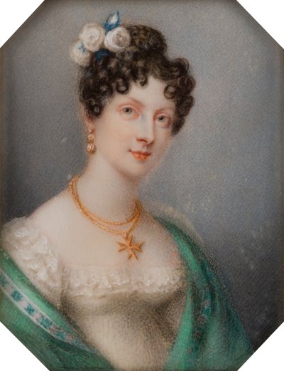 Portret van Georgina Burggraaf Newport, later Gravin van Bradford door Charlotte Jones