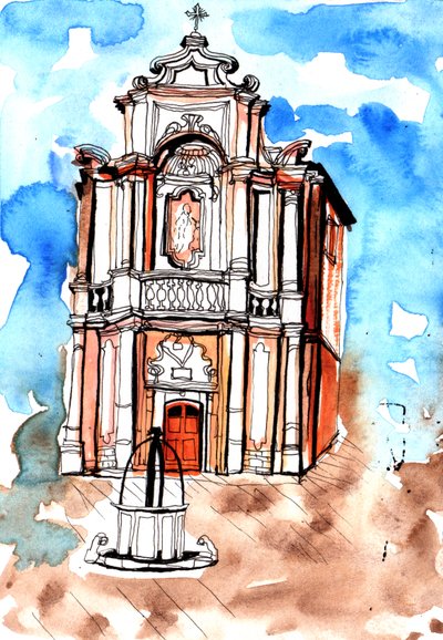 Gebouw in Siena, 2020 door Charlotte Orr