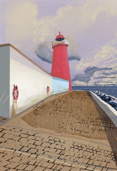 Rood Vuurtorenpad door Charlotte Trudgett