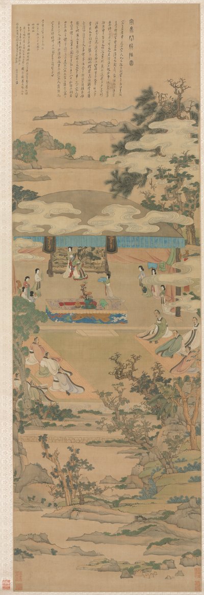 Lady Xuanwen geeft instructie over de rituelen van Zhou, 1638 door Chen Hongshou