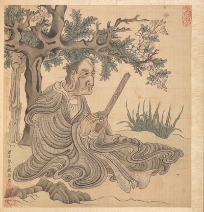 Schilderijen naar Oude Meesters: Een Lohan [naar Kuan-hsiu], 1598-1652 door Chen Hongshou