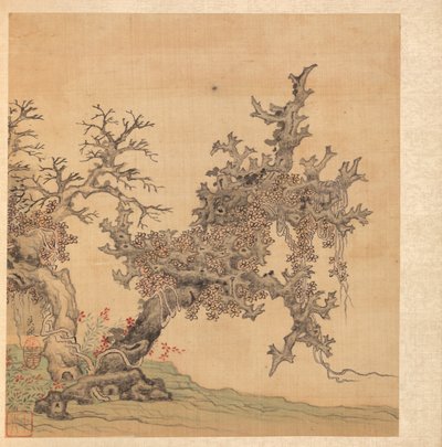 Schilderijen naar Oude Meesters: Een oude boom, 1598-1652 door Chen Hongshou