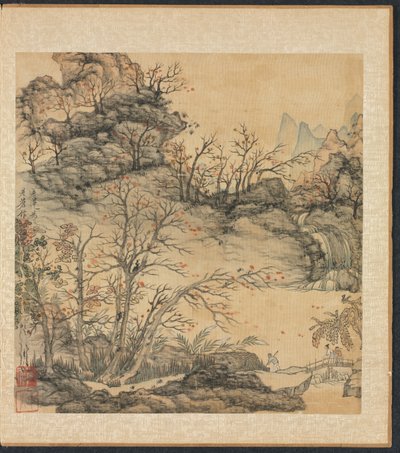 Schilderijen naar Oude Meesters: Herfstlandschap, 1598-1652 door Chen Hongshou