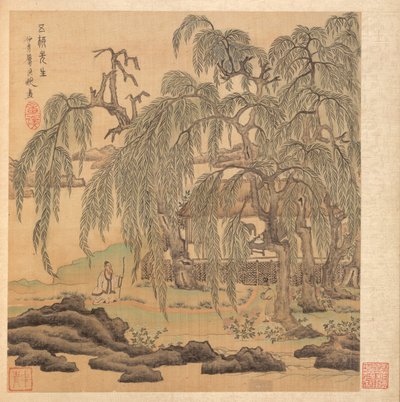 Schilderijen naar Oude Meesters: Meneer Vijf Wilgen (Wuliu), Tao Yuanming door Chen Hongshou