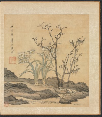 Schilderijen naar Oude Meesters: Narcissus en Kale Bomen, 1598-1652 door Chen Hongshou