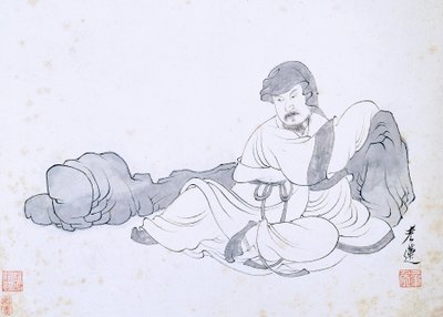 Scène uit het leven van een kluizenaar door Chen Hongshou
