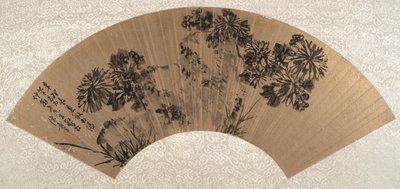 Chrysanten en rots door Chen Jiayan