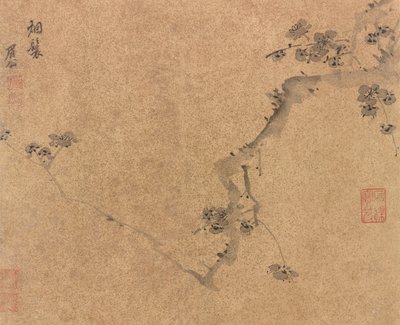Een pruimentak, Ming-dynastie, ca. 1580-1639 door Chen Jiru
