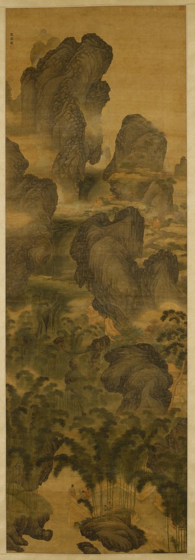Torenhoge Bergen en Fantastische Watervallen, ca. 1600 door Chenglong Zhang