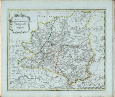 Algemene kaart van het gouvernement Vyatka, 1791 door Chernoi