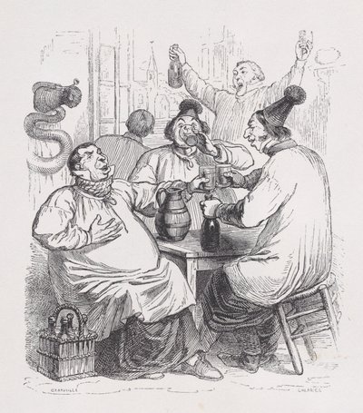 De parochiezangers uit De volledige werken van Béranger, 1836 door Cherrier