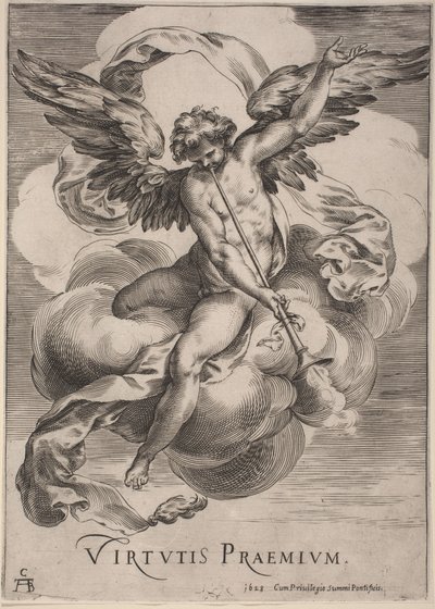 Een Allegorisch Figuur: Virtutis Praemium door Cherubino Alberti