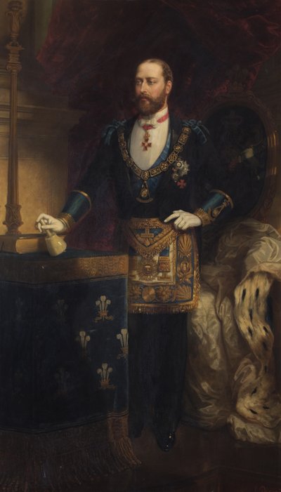 Albert Edward, Prins van Wales als Grootmeester, 1885 door Chevalier Louis William Desanges