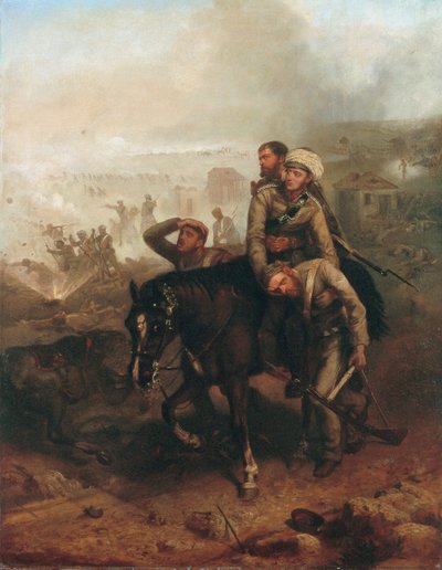 Luitenant William George Cubitt die het Victoria Cross verdient in Lucknow tijdens de Indiase opstand op 30 juni 1857, c.1860 door Chevalier Louis William Desanges