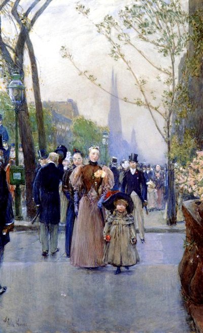 5th Avenue, zondag door Childe Frederick Hassam