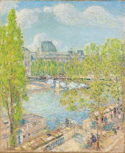 April, Quai Voltaire, Parijs door Childe Frederick Hassam