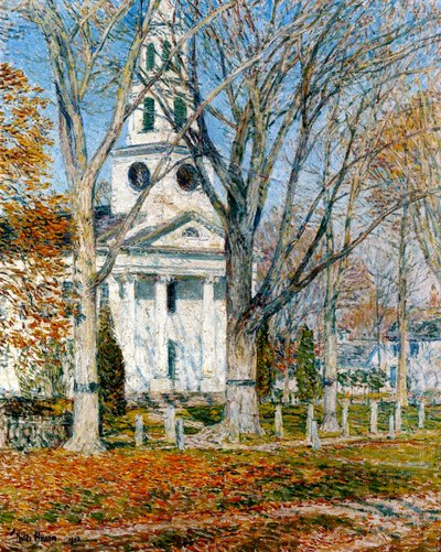Kerk in Old Lyme door Childe Frederick Hassam