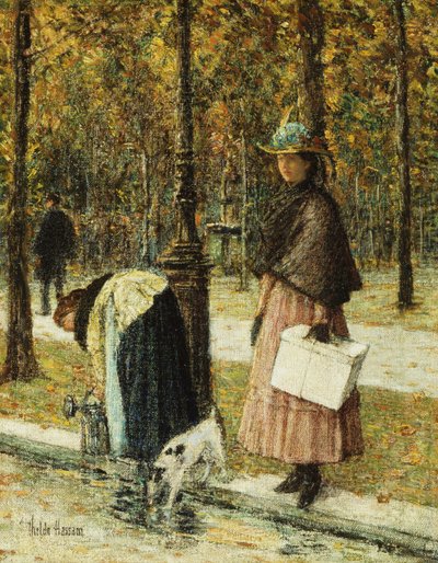Avond, Champs-Elysees (Dichtbij het Louvre) door Childe Frederick Hassam