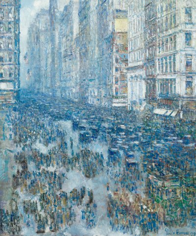 Fifth Avenue door Childe Frederick Hassam