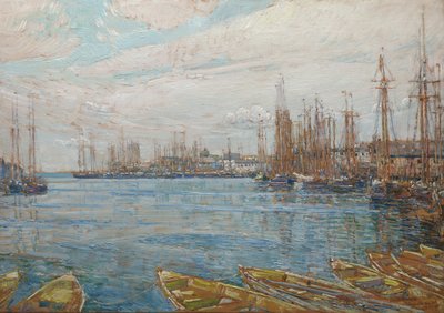 Haven van Duizend Masten door Childe Frederick Hassam