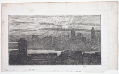 Manhattan door Childe Frederick Hassam