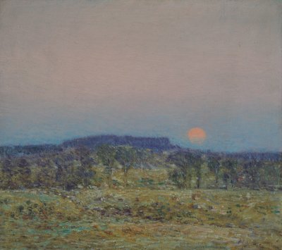 September maanopkomst door Childe Frederick Hassam