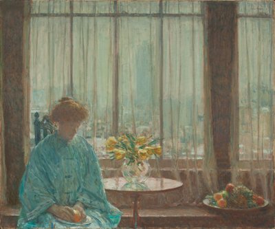 De Ontbijtkamer, Winterochtend door Childe Frederick Hassam