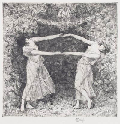 De Laurierdans door Childe Frederick Hassam
