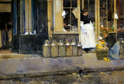 De Melkbusjes, c.1888 door Childe Frederick Hassam