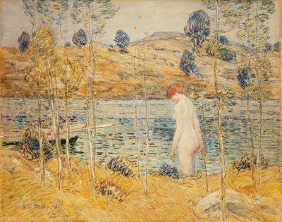 De Rivieroever door Childe Frederick Hassam