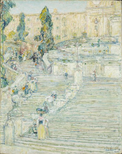 De Spaanse Trappen, Rome door Childe Frederick Hassam