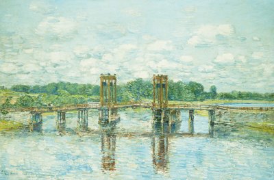 De tolbrug, New Hampshire, nabij Exeter door Childe Frederick Hassam