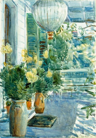 Veranda van het Oude Huis door Childe Frederick Hassam