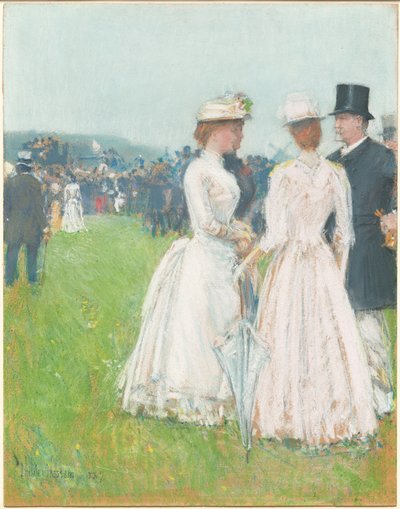 Bij de Grand Prix de Paris door Childe Hassam