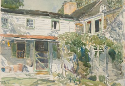 Achterkant van het oude huis door Childe Hassam