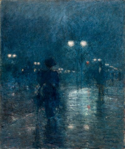Fifth Avenue Nocturne, ca. 1895 door Childe Hassam