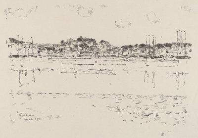 Binnenhaven door Childe Hassam