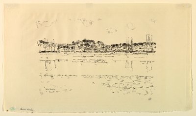 Binnenhaven door Childe Hassam