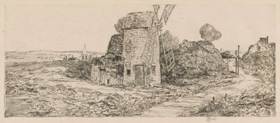 Long Island Windmolen, 1929 door Childe Hassam