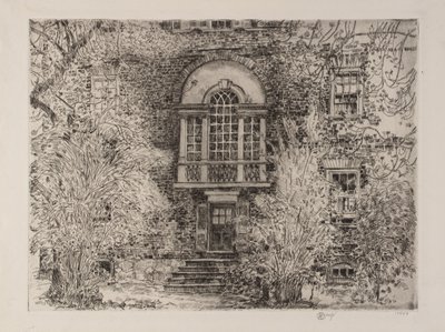 Lente in Annapolis (Chase House Garden) door Childe Hassam