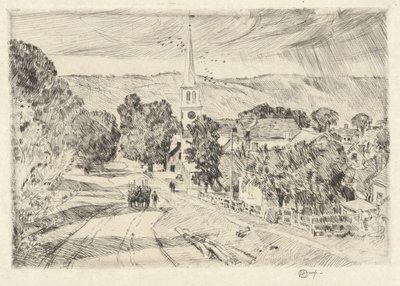 Vermont Dorp, 1923 door Childe Hassam