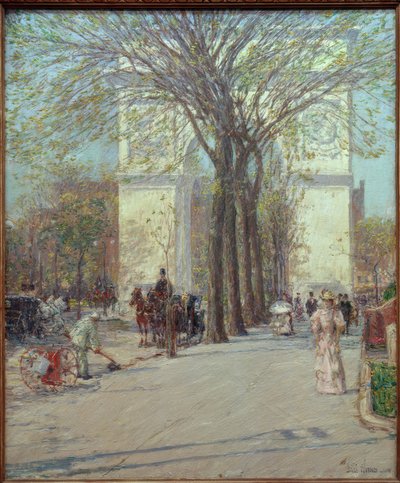 Washington Arch, Lente door Childe Hassam