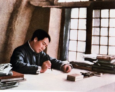 Mao schrijft zijn werk 