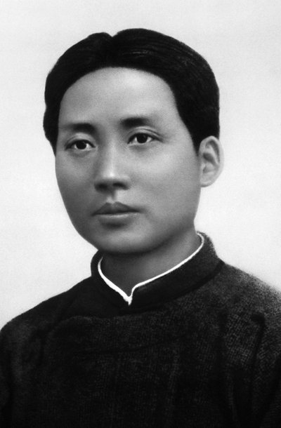 Portret van Mao Tse-Tung (Mao Ze-Dong of Mao Zedong of Mao Tse Toung of Mao Tso Tong) (1893-1976), als jonge man, die Chinese staatshoofd werd - China, circa 1915 door Chinese Photographer
